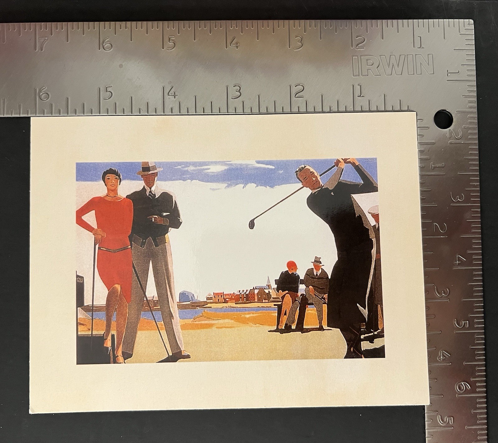 Vintage Golf Art Notecards with Beach & Coastal Scenes w/Env/Seals/Stamps BN