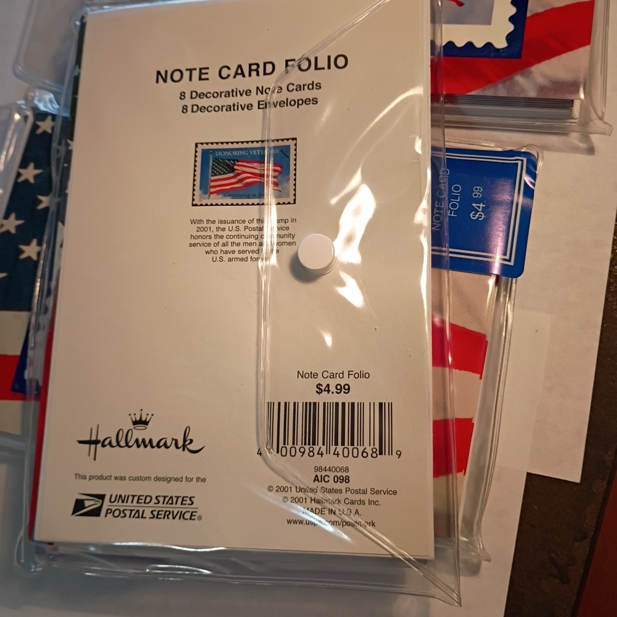 Hallmark American Flag Note Card Stationary Etc. Veteran Patriotic USA Lot USPS