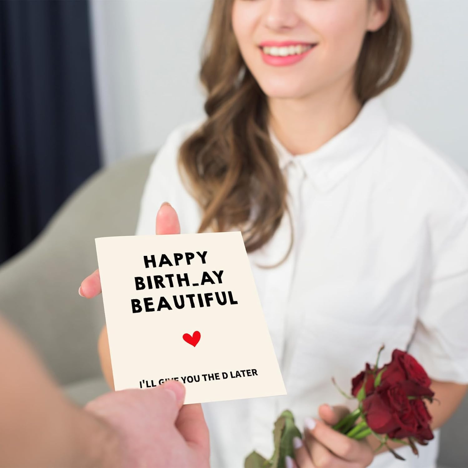 Naughty Adult Birthday Card for Wife Girlfriend Fiancee Couple Women, Funny Wife