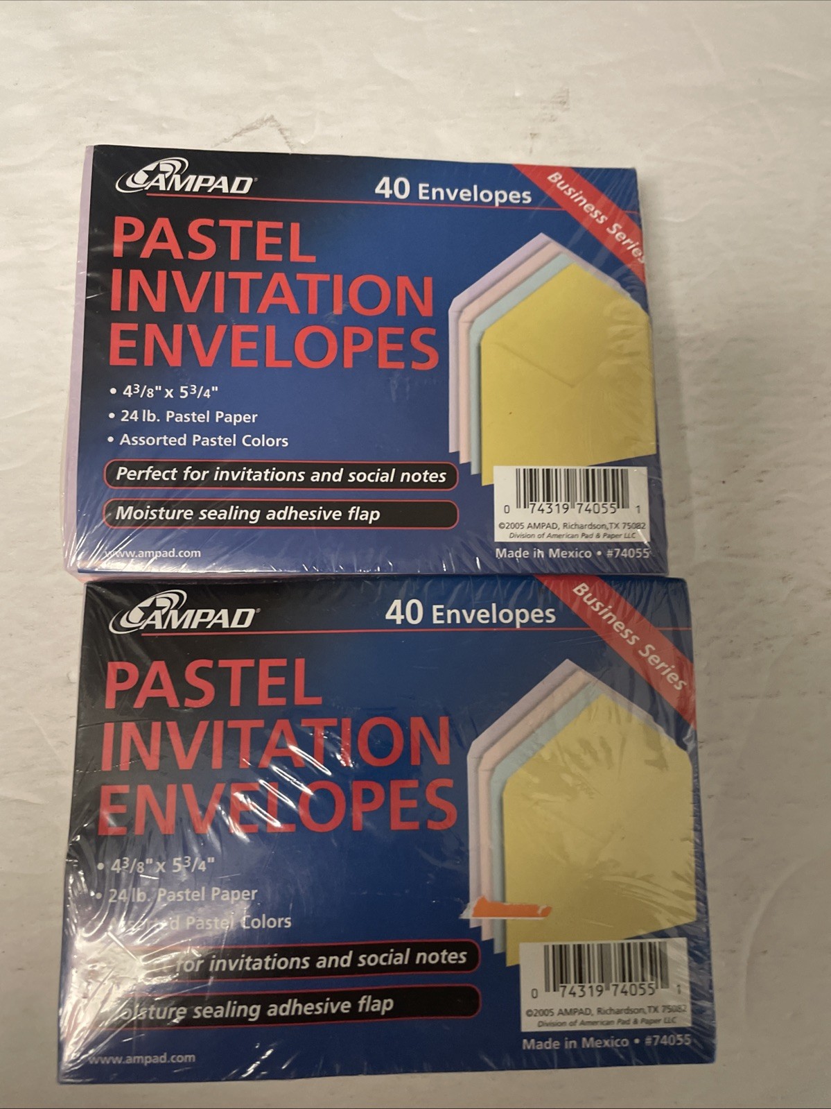 40 Ampad Pastel Colors Invitation Writing Letter Note Paper Envelope Lot Of 2