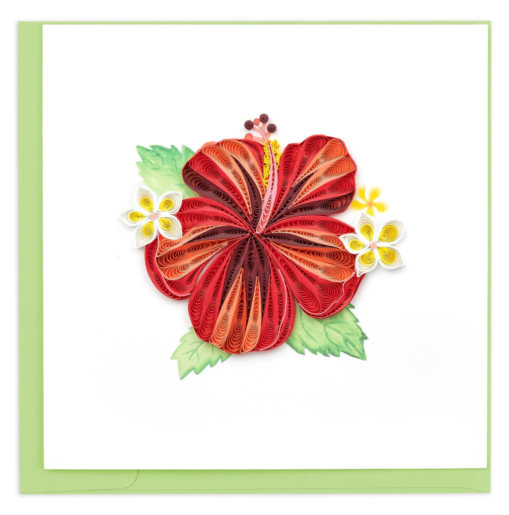 Quilling Card Quilled Hibiscus Card Greeting Card