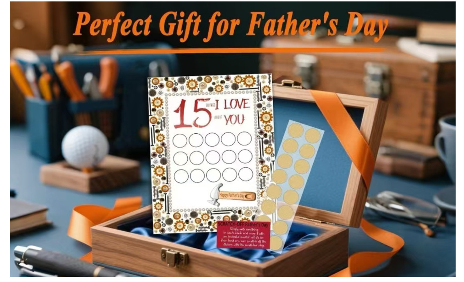 Father’s Day 15 Things I or We Love About You Scratch Off Cards, 2Pcs