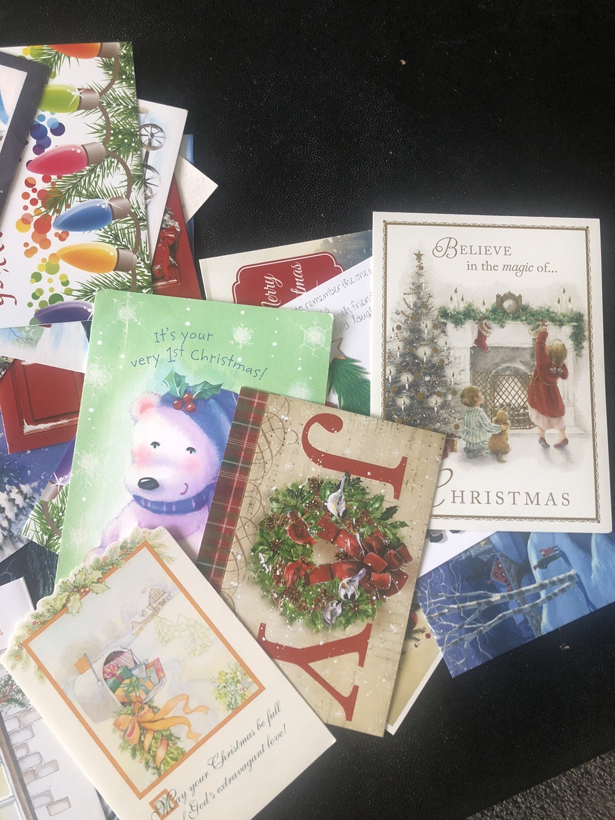 Christmas Card Lot Of 55 Vintage Without Envelopes Unused R9