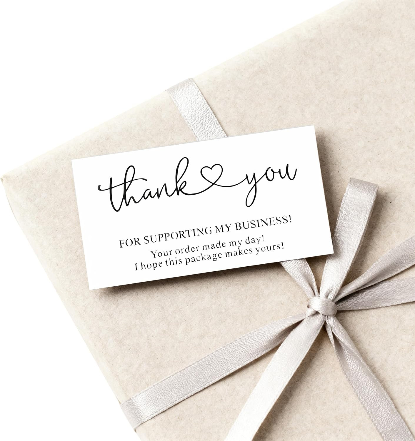 200Pcs Thank You for Supporting My Business Cards,2 X 3.5 Inches / 9 X 5 Cm
