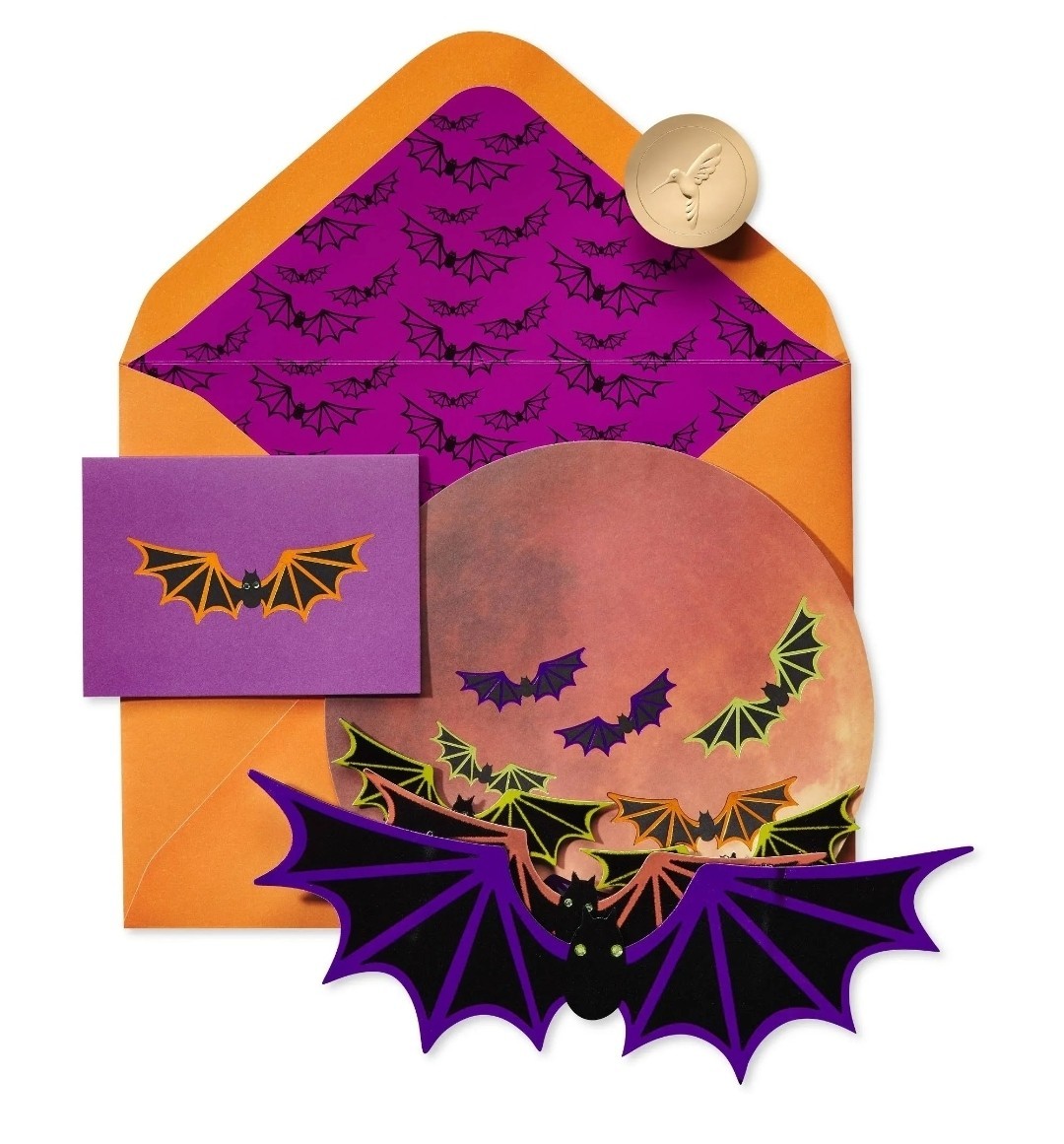 PAPYRUSFoil Bats Mobile Halloween Card Hanging Decoration