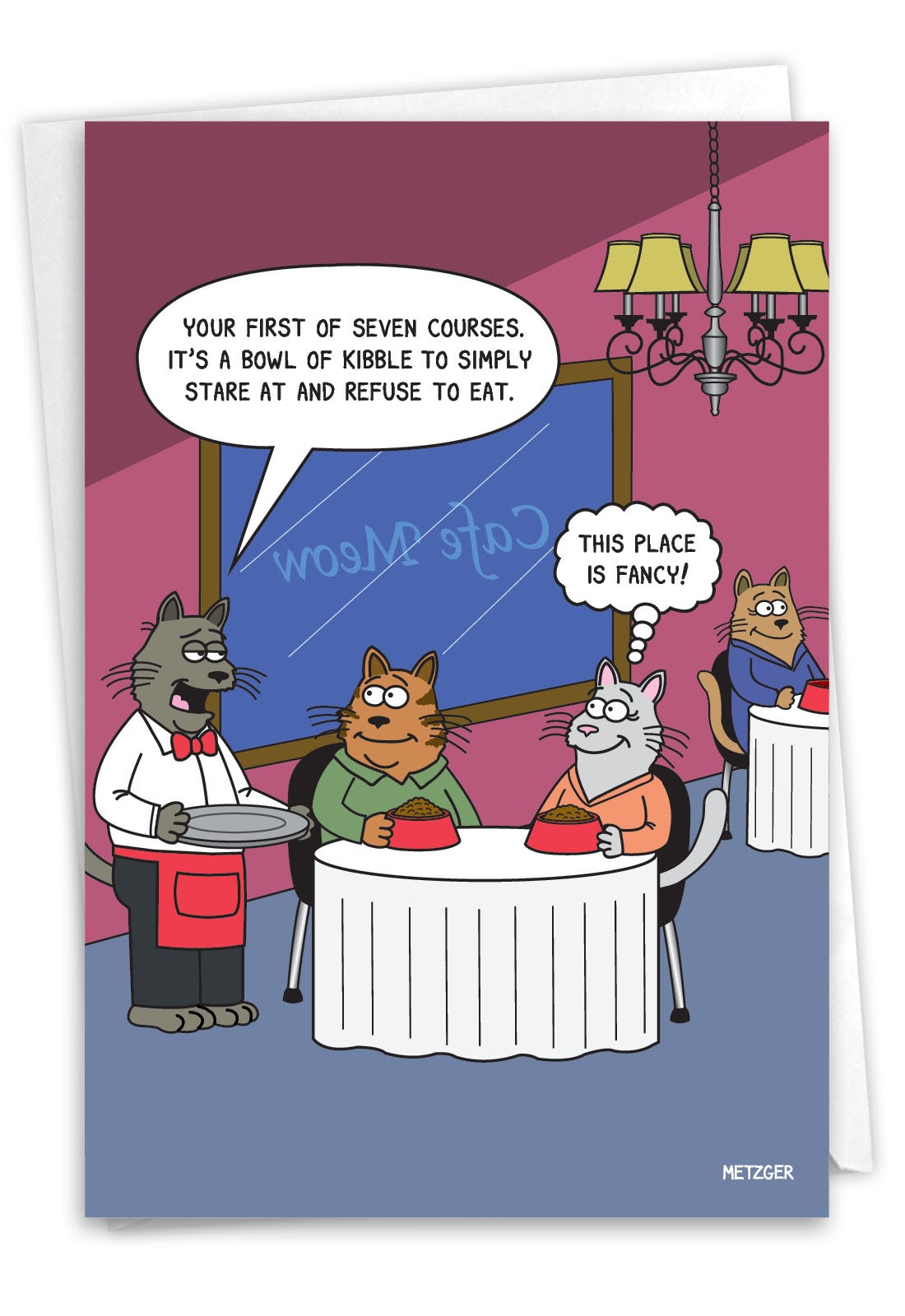 (1 Card) Seven Courses – Funny Birthday Greeting Card – NobleWorks C9233BDG
