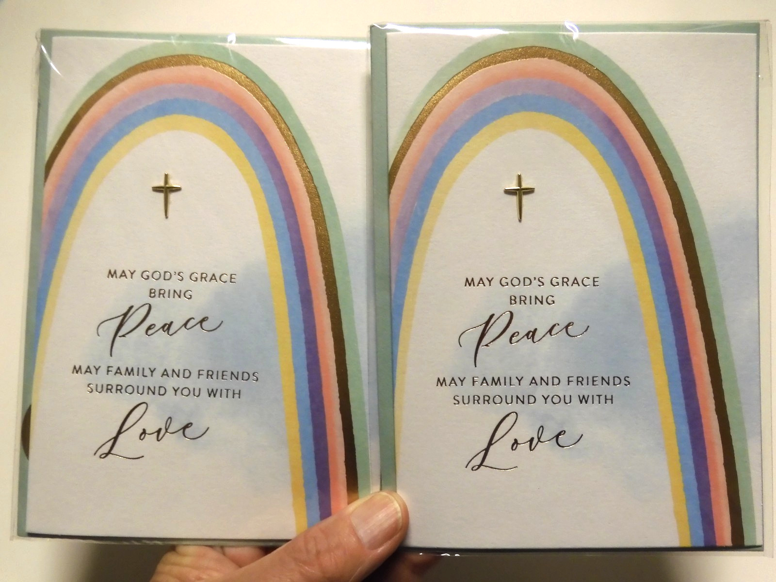 2 Papyrus Cards High Quality SYMPATHY May God’s Grace bring Peace and Love