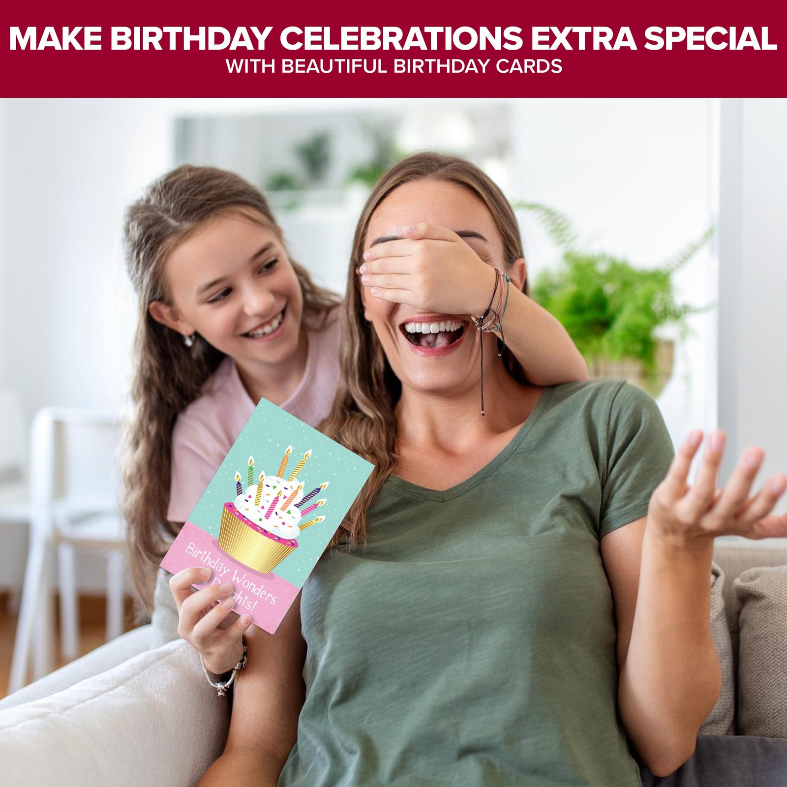 Decorably 50 Pack Foiled & Glittery 6x4in Assorted Adult 6×4 inches, Metallic