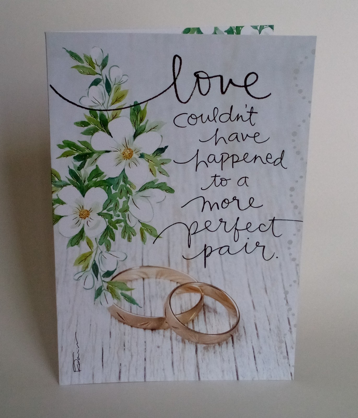 Marriage Greeting Card, Love Couldn’t Have Happened To A More Perfect Pair, Love