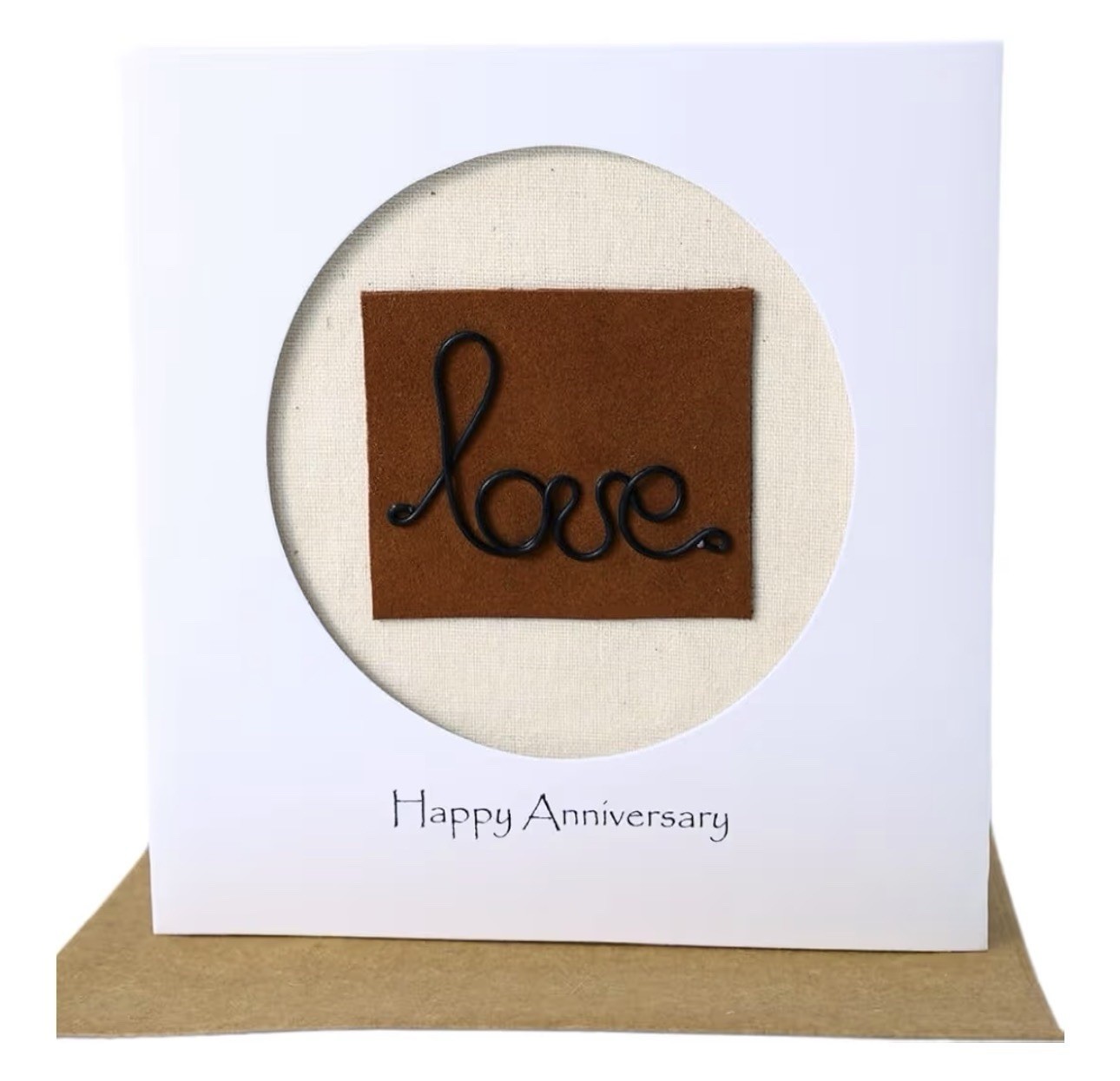 Camellia Bees 11th Anniversary Card For Her Him, Handmade Card for Couple