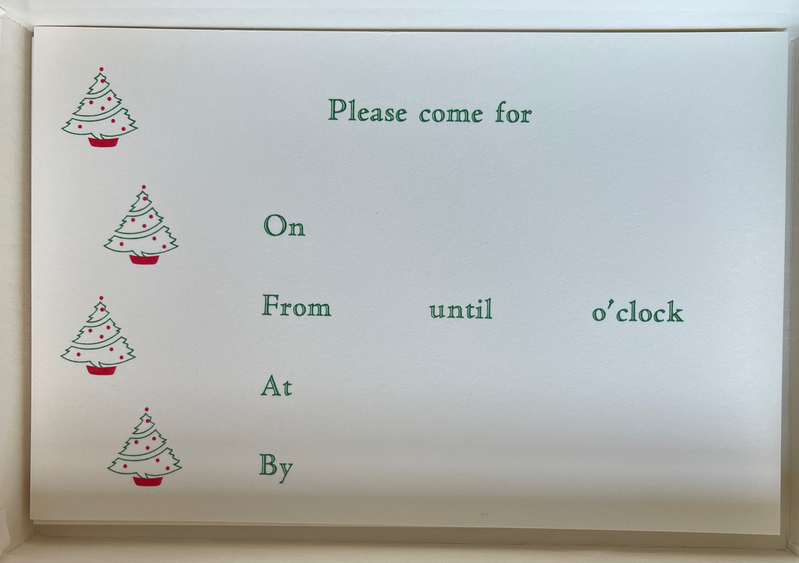 Crane & Co. CHRISTMAS INVITATIONS (Open Box)