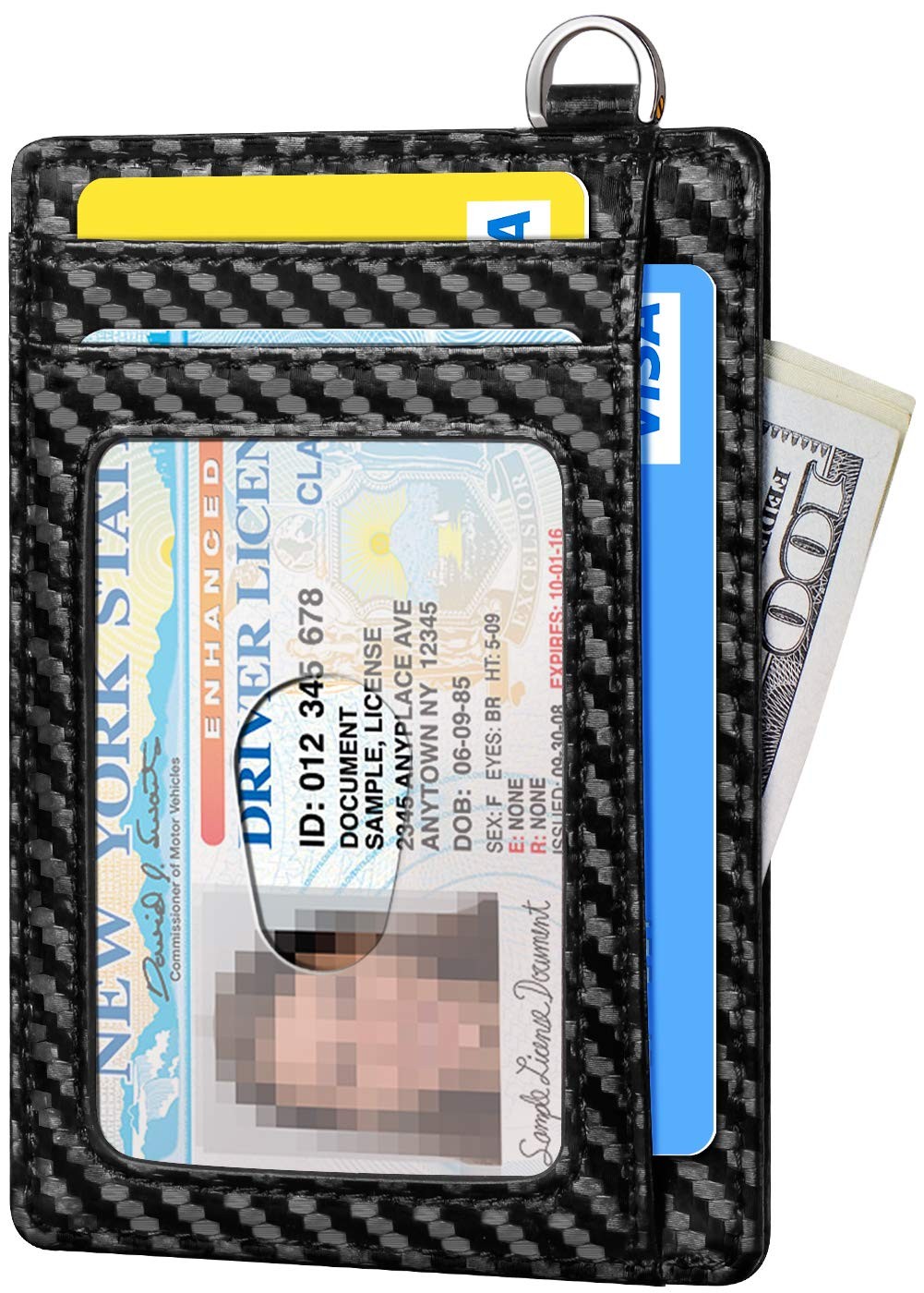 Slim Minimalist Wallet, Front Pocket Wallets, RFID Blocking, Credit Card Hold…