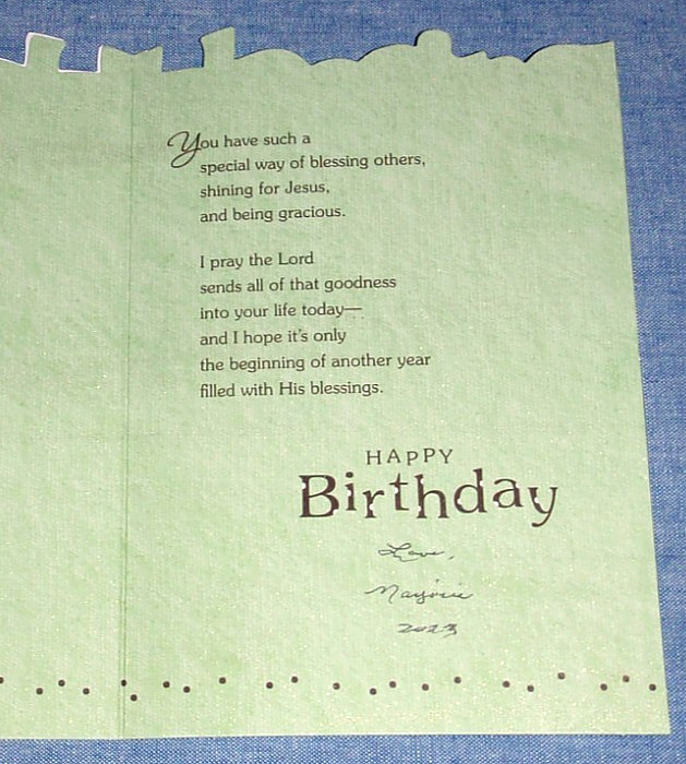 Used: DaySpring HAPPY BIRTHDAY No Envelope Scripture Religious Greeting Card