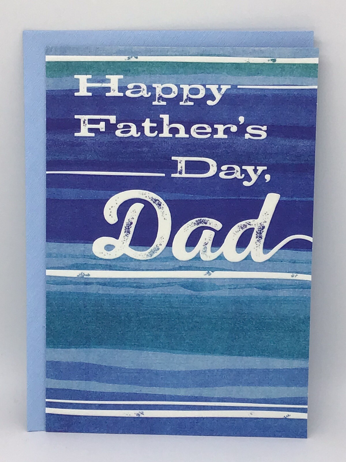 Hallmark Happy Father’s Day Card DAD 8×5.5 Blue Stripes