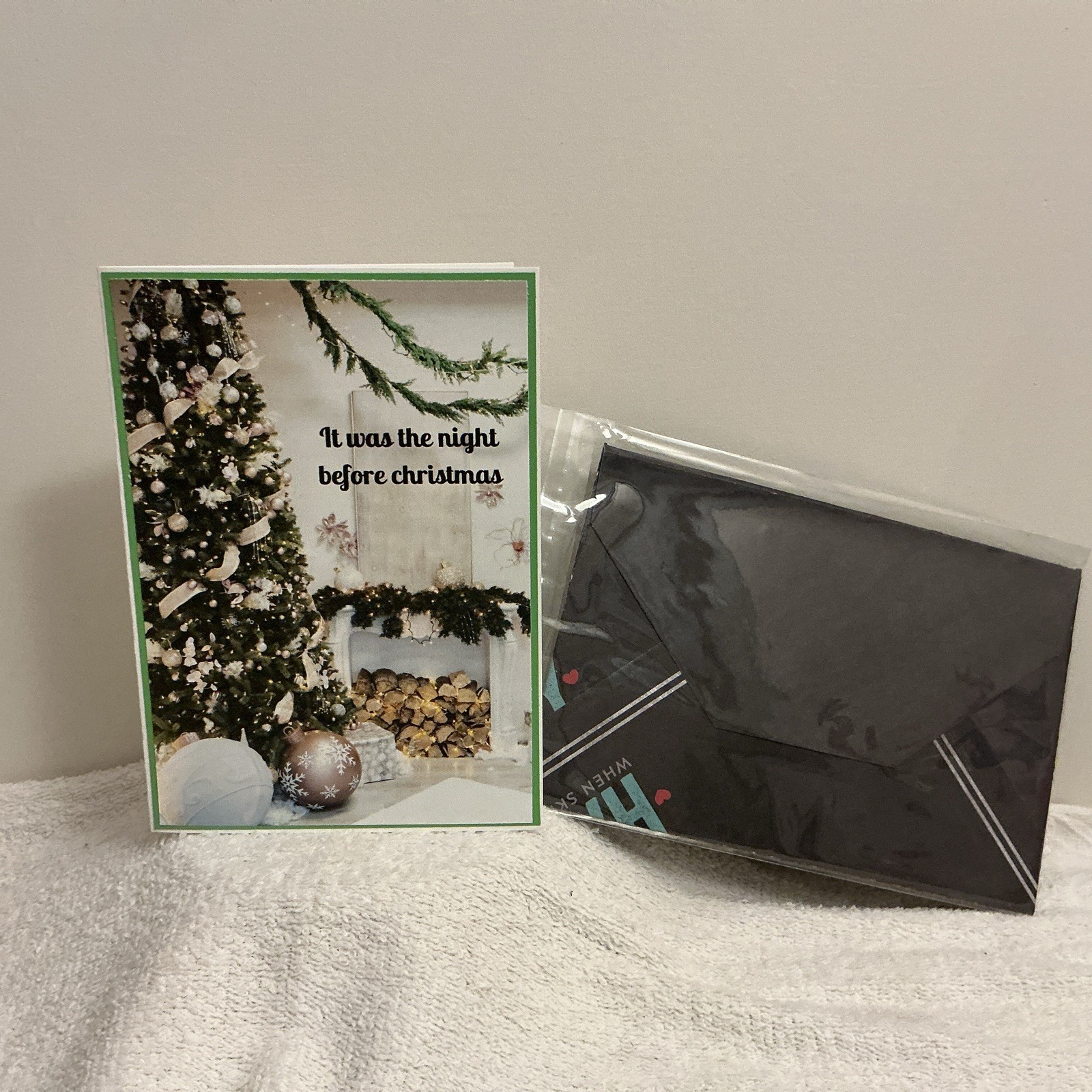 Hand Made Christmas Card With Envelope
