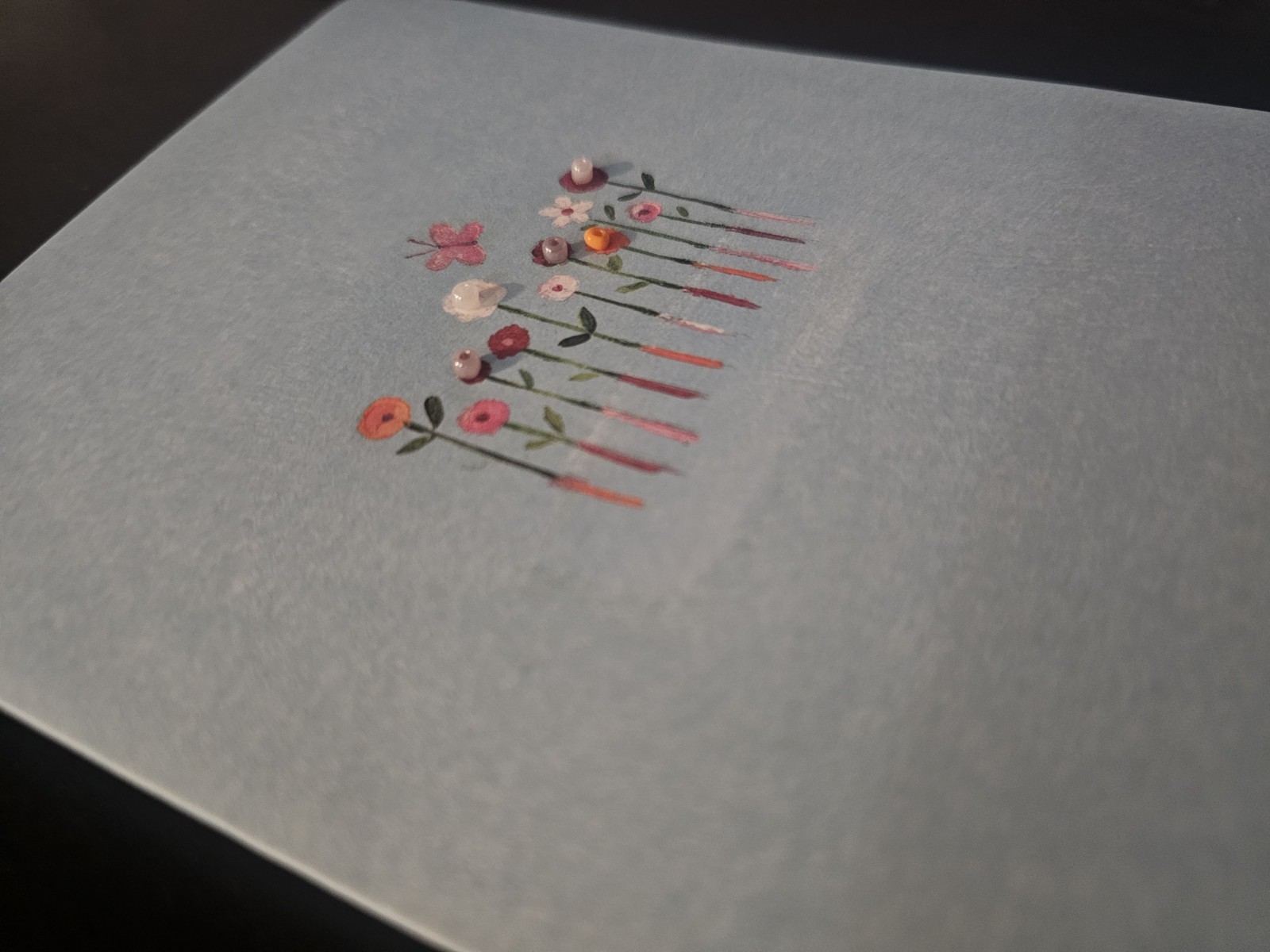 Papyrus Blank Card Flowers 💐 Multipurpose