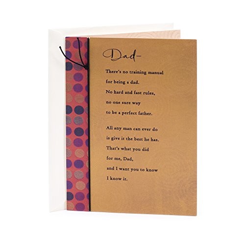 Heartfelt Birthday Card for Dad No Manual for Being a Father 5×8 Inches