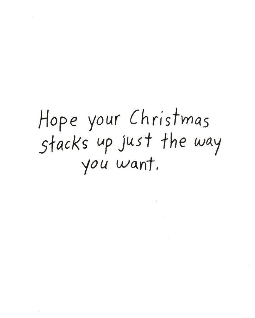 Funny Merry Christmas Reindeer Stack Stacked Up Dan Reynolds Greeting Card