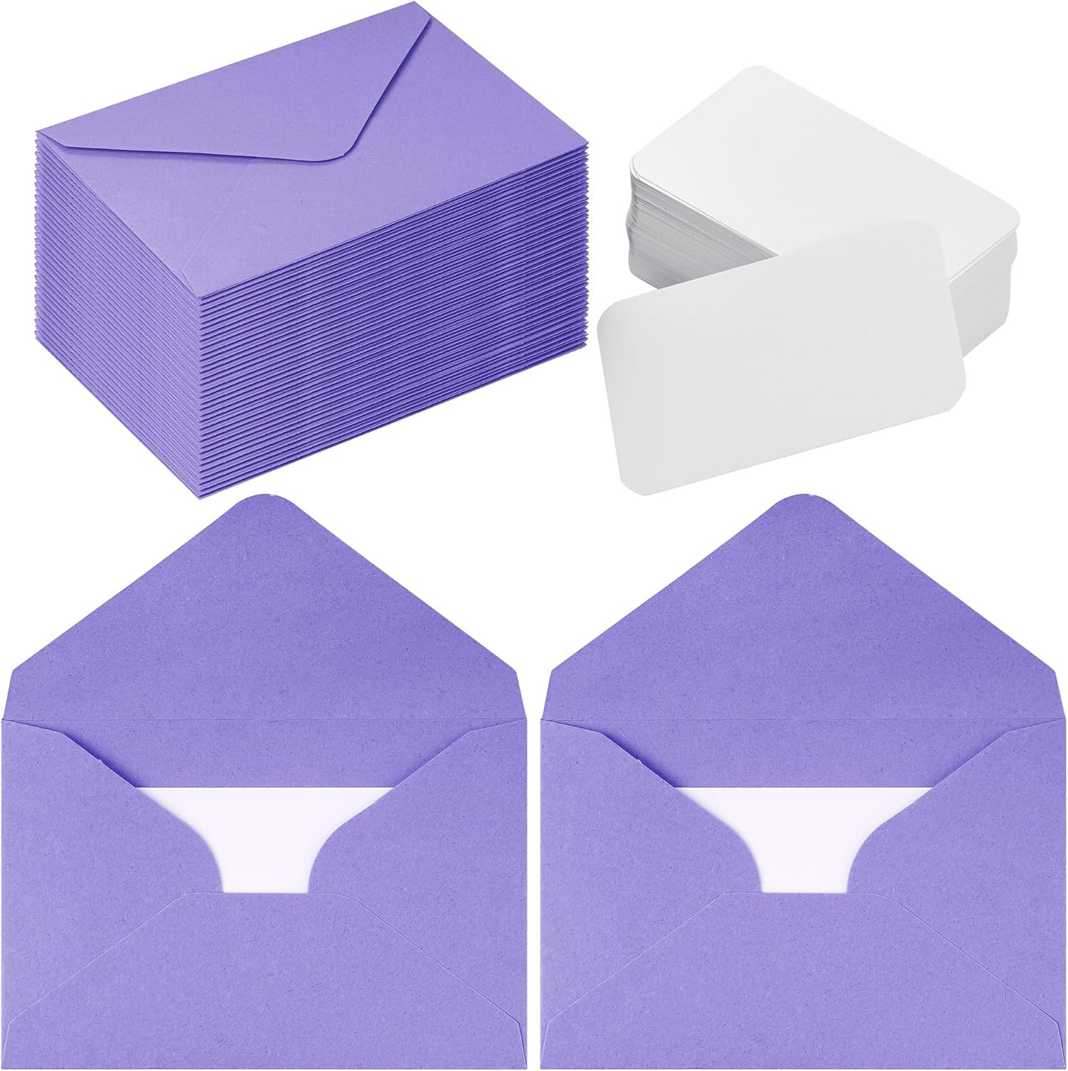 100 Sets Small Envelopes with Small Blank Gift Business Card Wedding Invitation