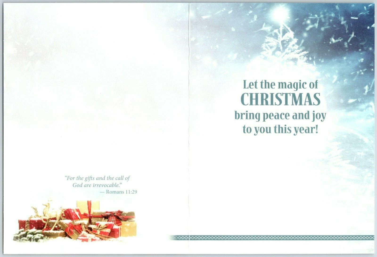 FESTIVE CHRISTMAS TREE Christmas Greeting Card w/ Envelope New MG82