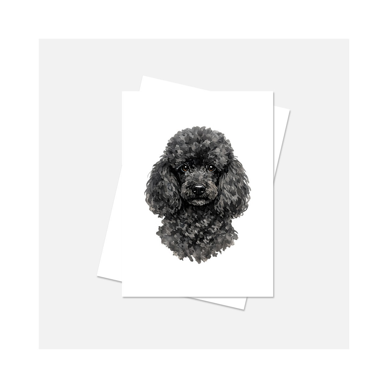 Poodle Dog Notecards 4×6 Blank Inside Puppy Stationery Dog Lover Gift