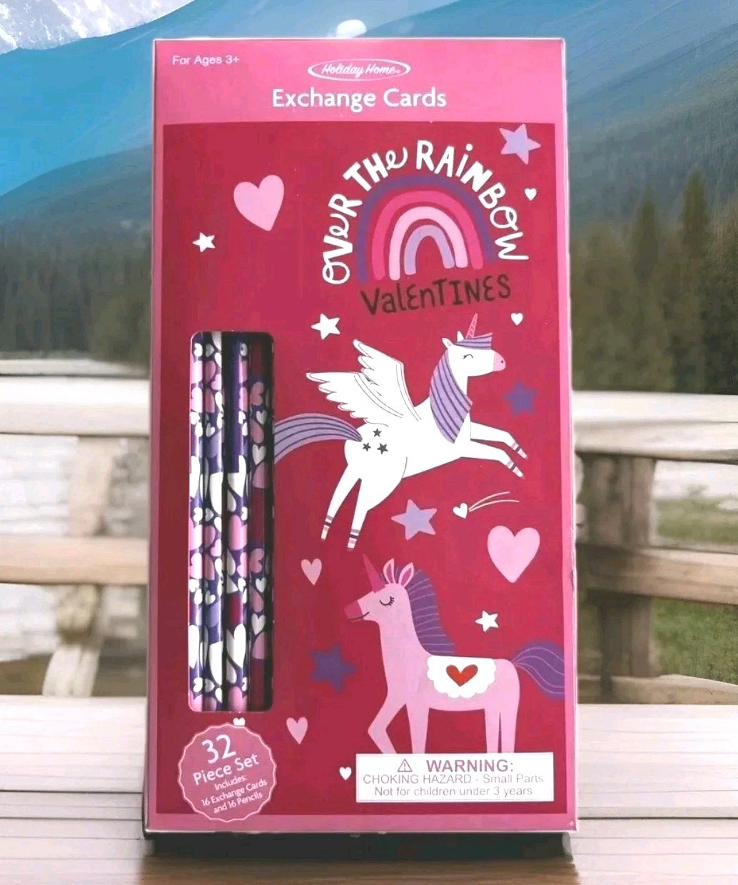 Unicorn Valentine’s Day Cards & Pencils Kit Classroom Homeschool Ships From USA