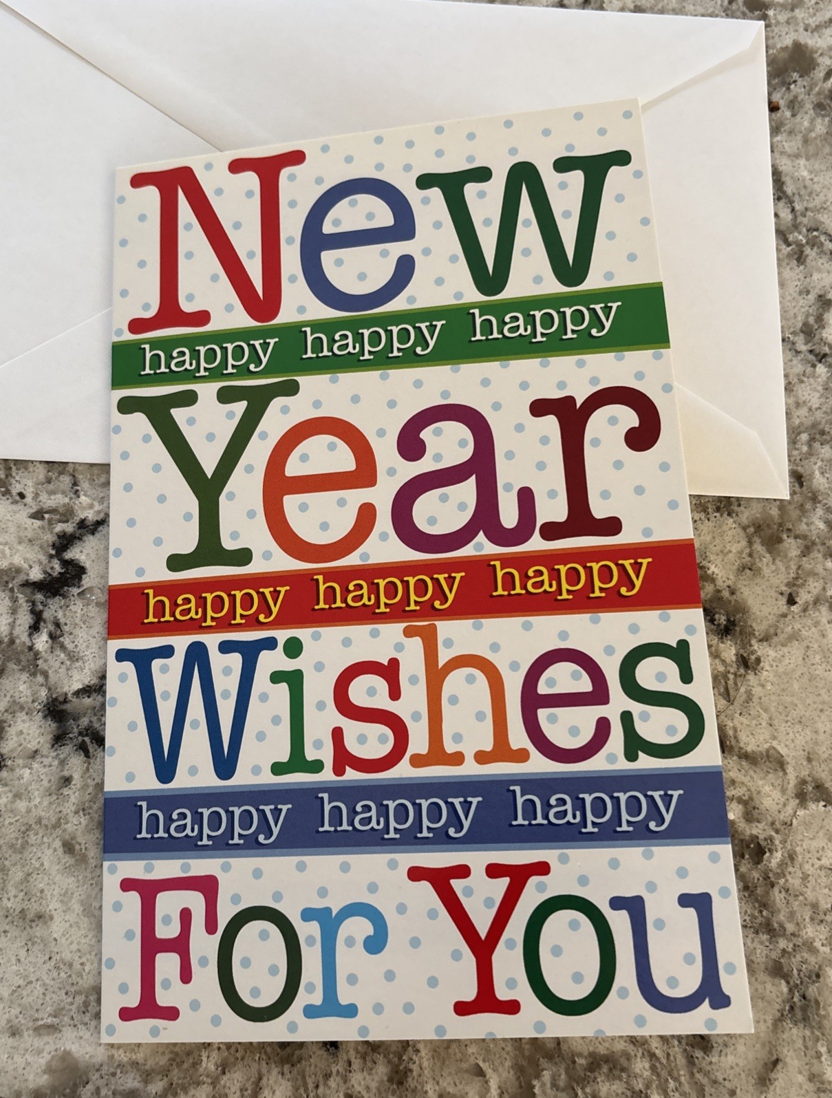 Happy New Year Happiness and Prosperity 5”x7.75″ Stockwell Greeting Card