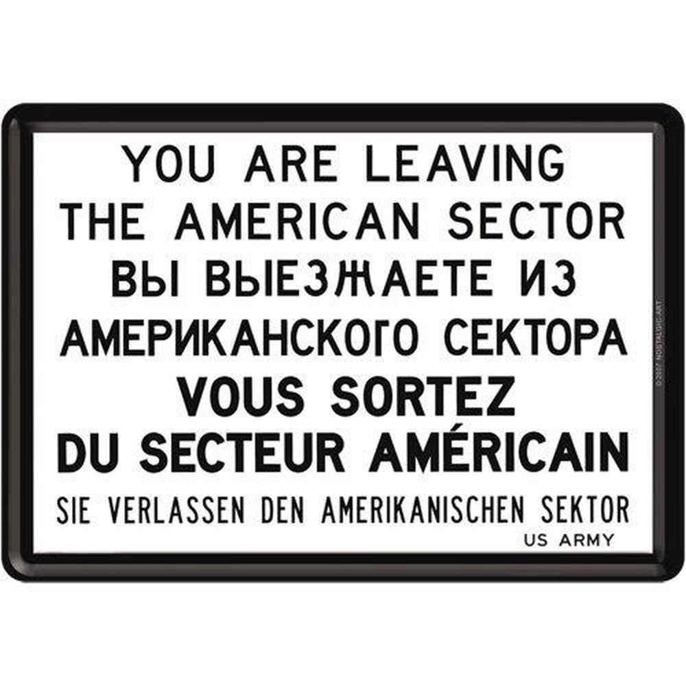 Tin postcard – 3 x 6 in – Berlin CityStyle You are leaving?
