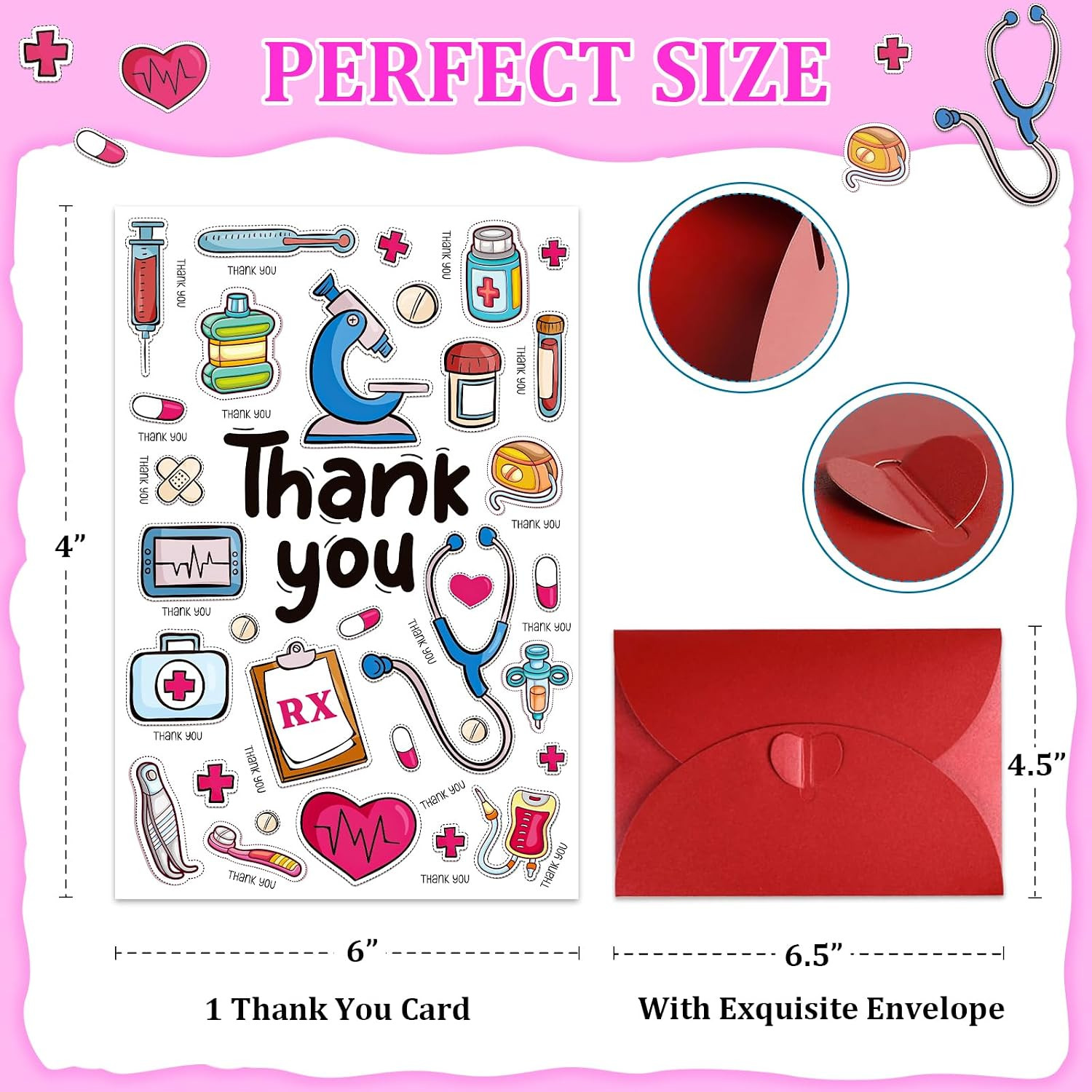 Nurse Thank You Card – Thank You Gifts Cards for Doctors Nurses Preceptor Gift N
