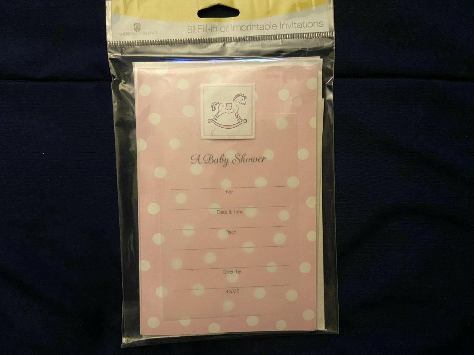 1 Pack of 8 American Greetings Fill In Baby Shower Invitations *NEW* y1