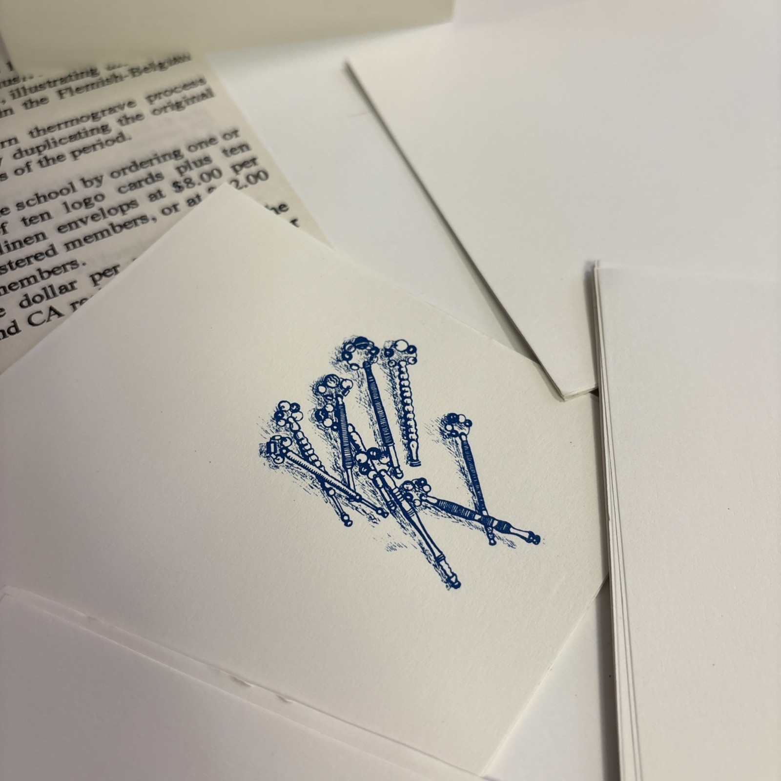 Belgium Lace School Note Cards Thermograve Print 9 w Envelopes 4 w/o +23pc Paper