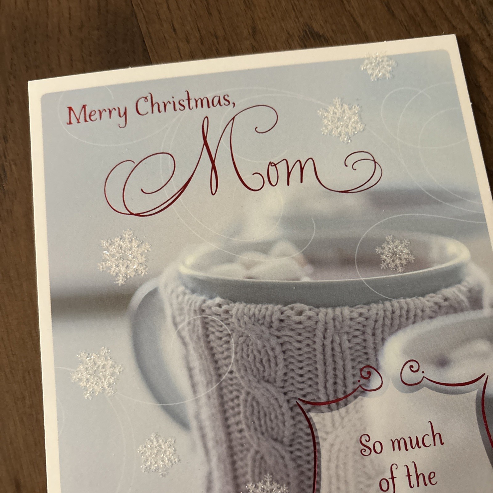 Merry Christmas Mom So Much Sweetness In Life 5.5”x8” Hallmark Greeting Card
