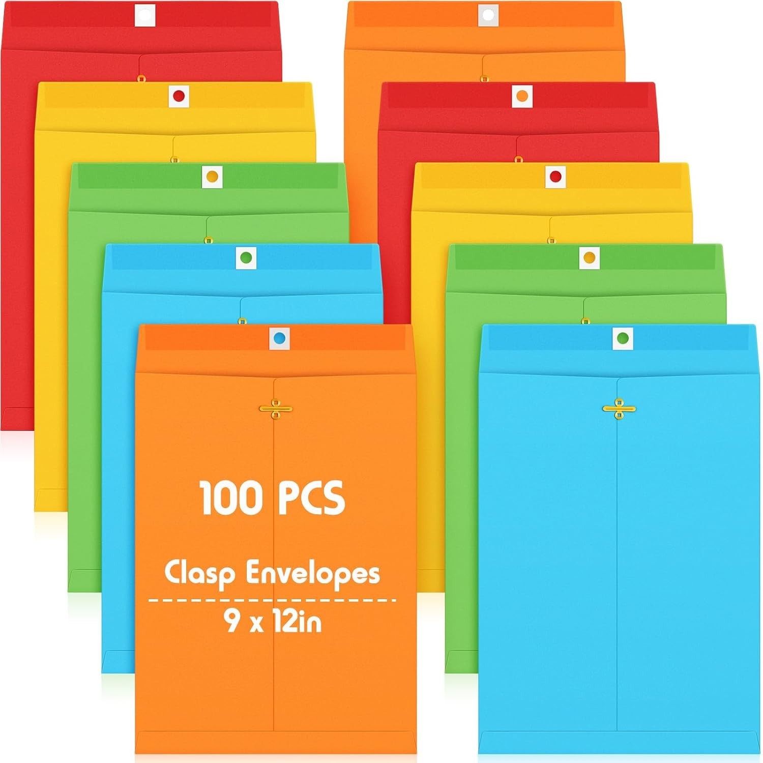 Space-Saving 9×12 Inch Clasp Envelopes 100 Pack – Secure & Durable for All Uses