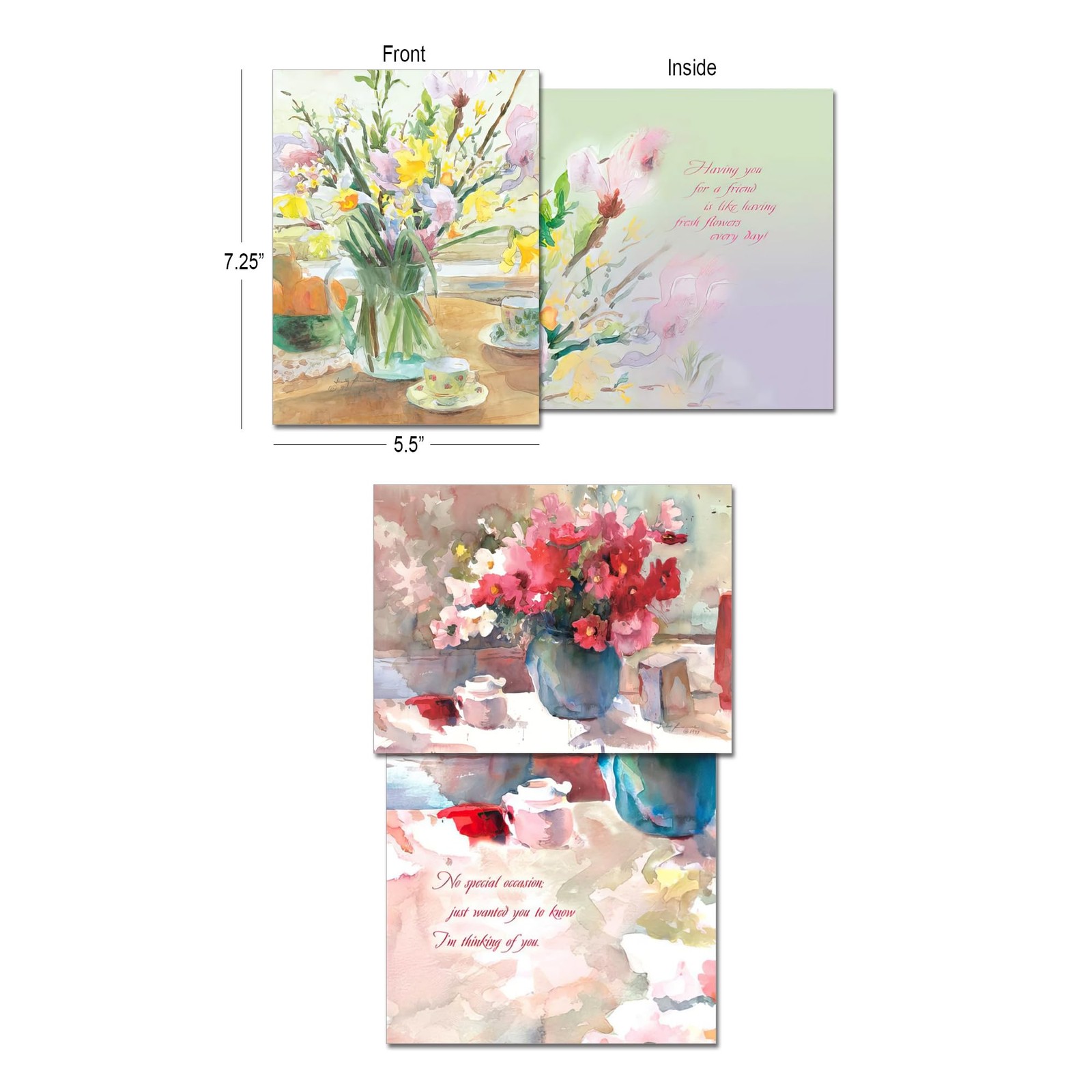 The Art of Judy Buswell – Made in USA – 20 All Occasion Cards Assortment Box wit