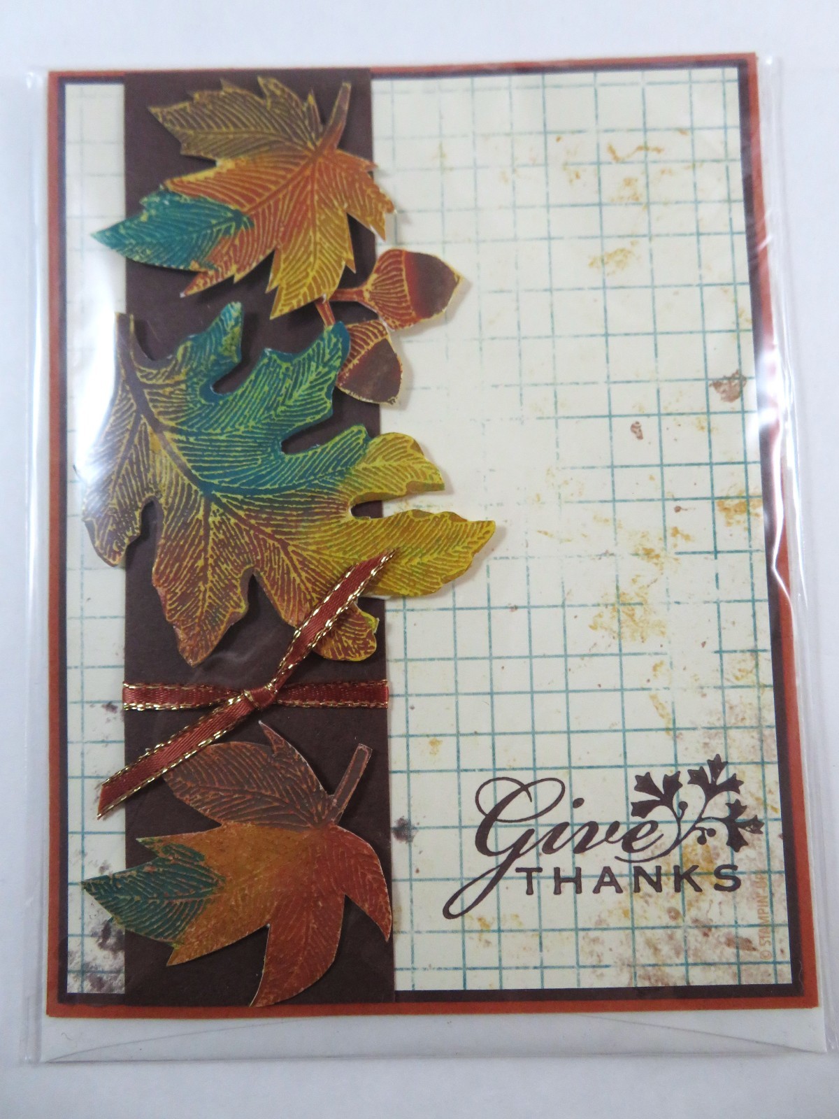 Handmade Embellished 8 Thanksgiving Greeting Cards 4 Designs Blank W Envelopes