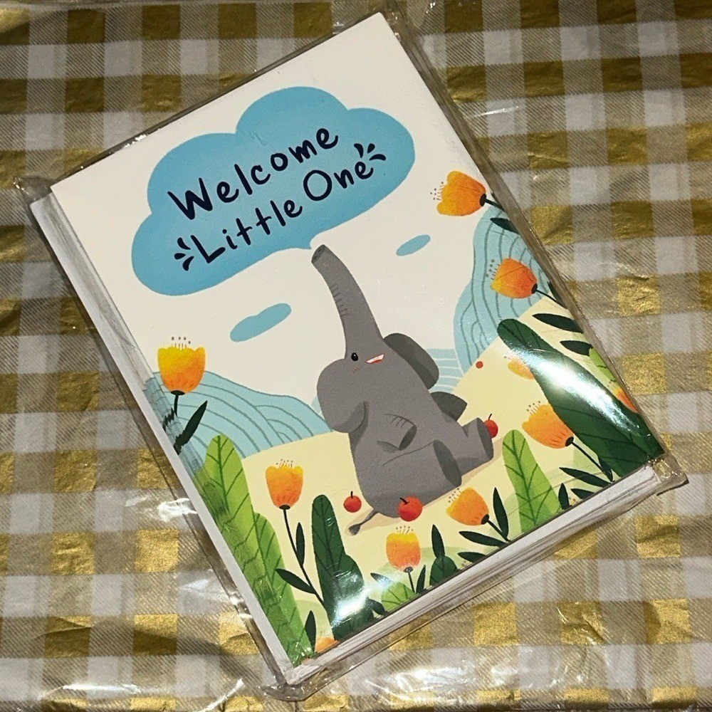 Paper Kit Co 25 Pack Elephant Baby Shower Invitations Welcome Little One Neutral