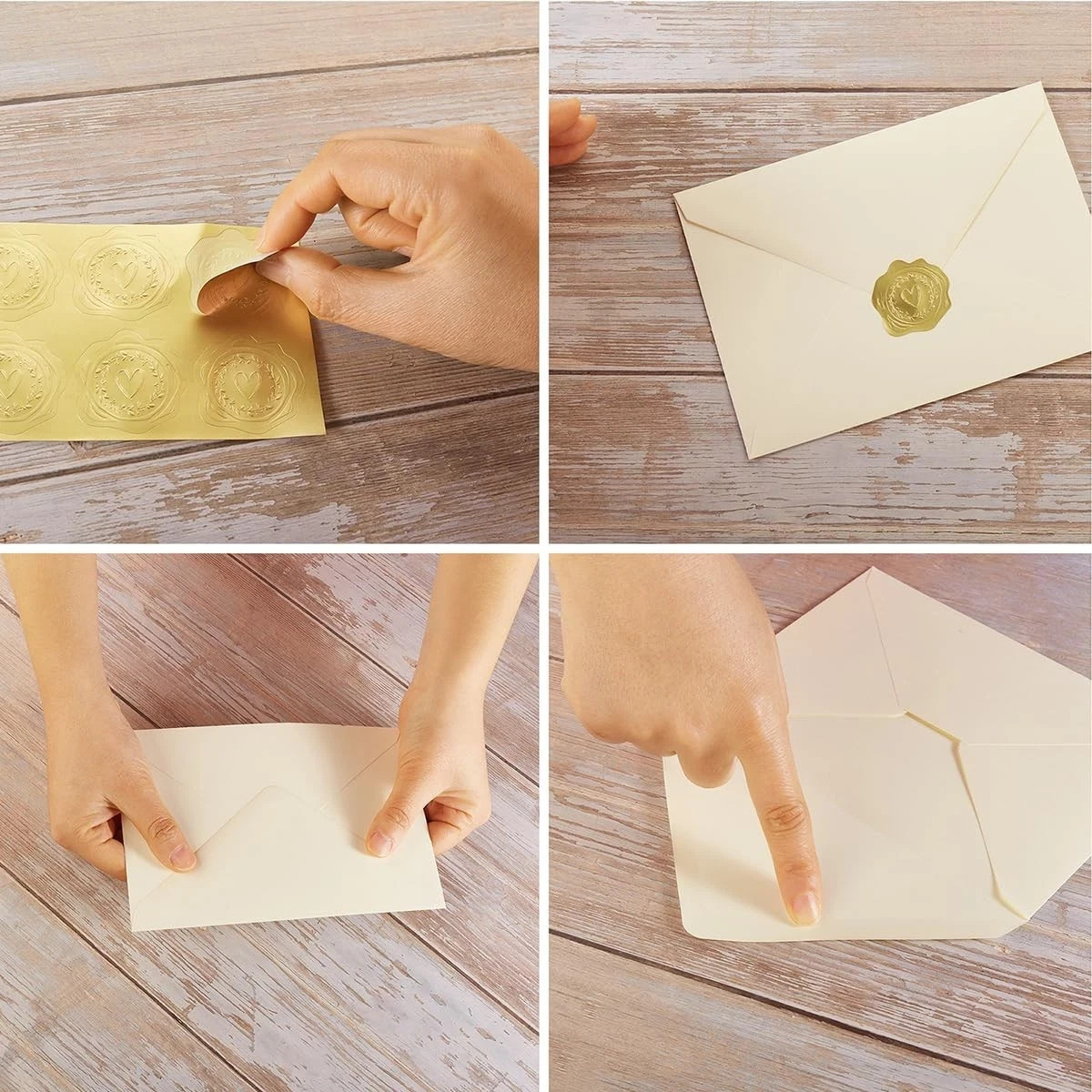 50 Pack Cream A7 Envelopes with Cards 5×7 Thick Folded Cardstock 5×7,