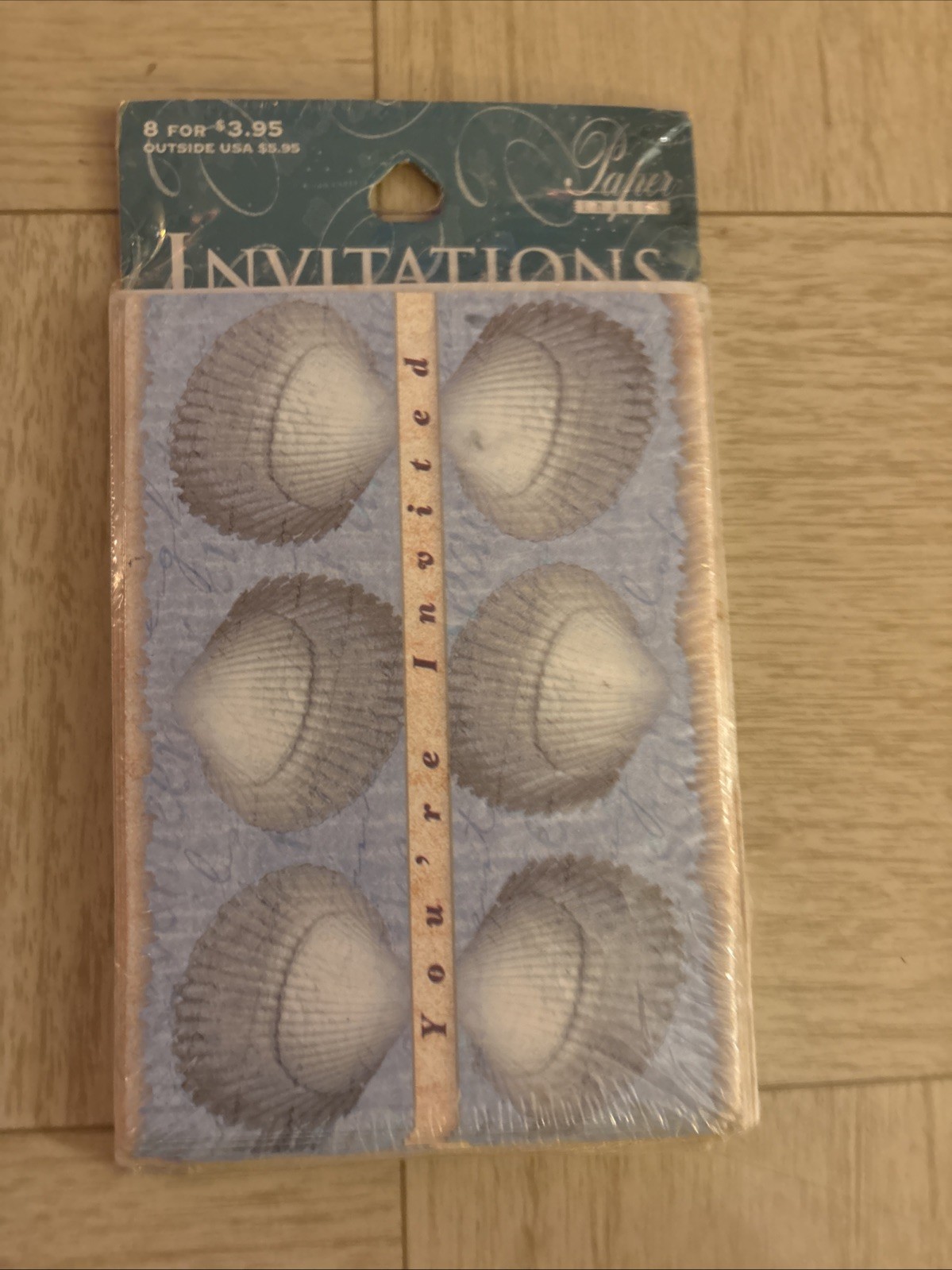 Paper Images “You’re Invited” Party Invitations Sea Shells Summer Beach NOS