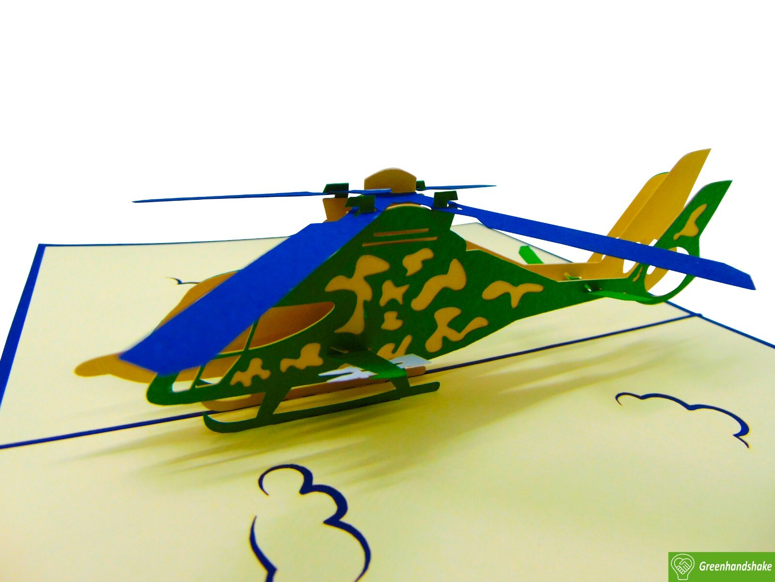 US Army Helicopter, Pop Up Card, 3D Popup Greeting Cards for all occasion