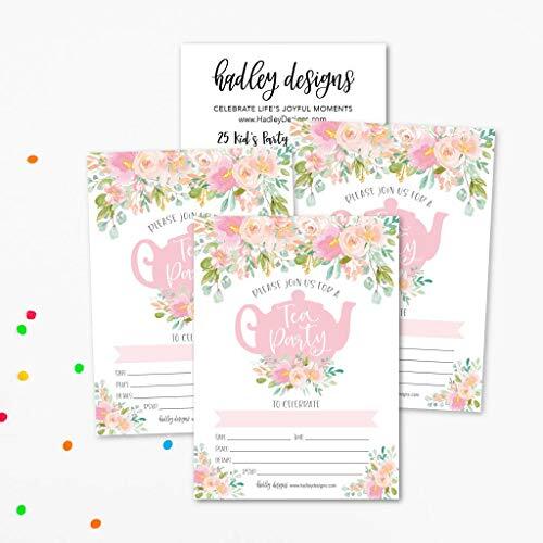 25 Tea Party Birthday Invitations Girl Tea Party Invites For Girls – Princess…