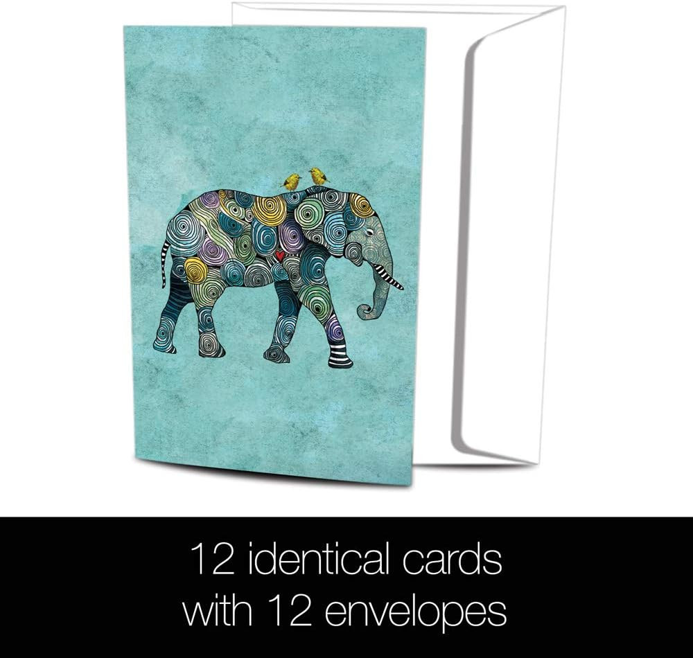 – All Occasion Cards – Artful Designs – 12 Greeting Cards + White Envelopes – Ma