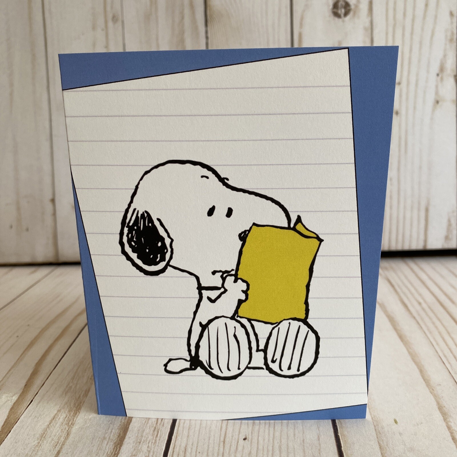 Snoopy Note Greeting Card Blank Reading Letter Peanuts Keep In Touch New Write