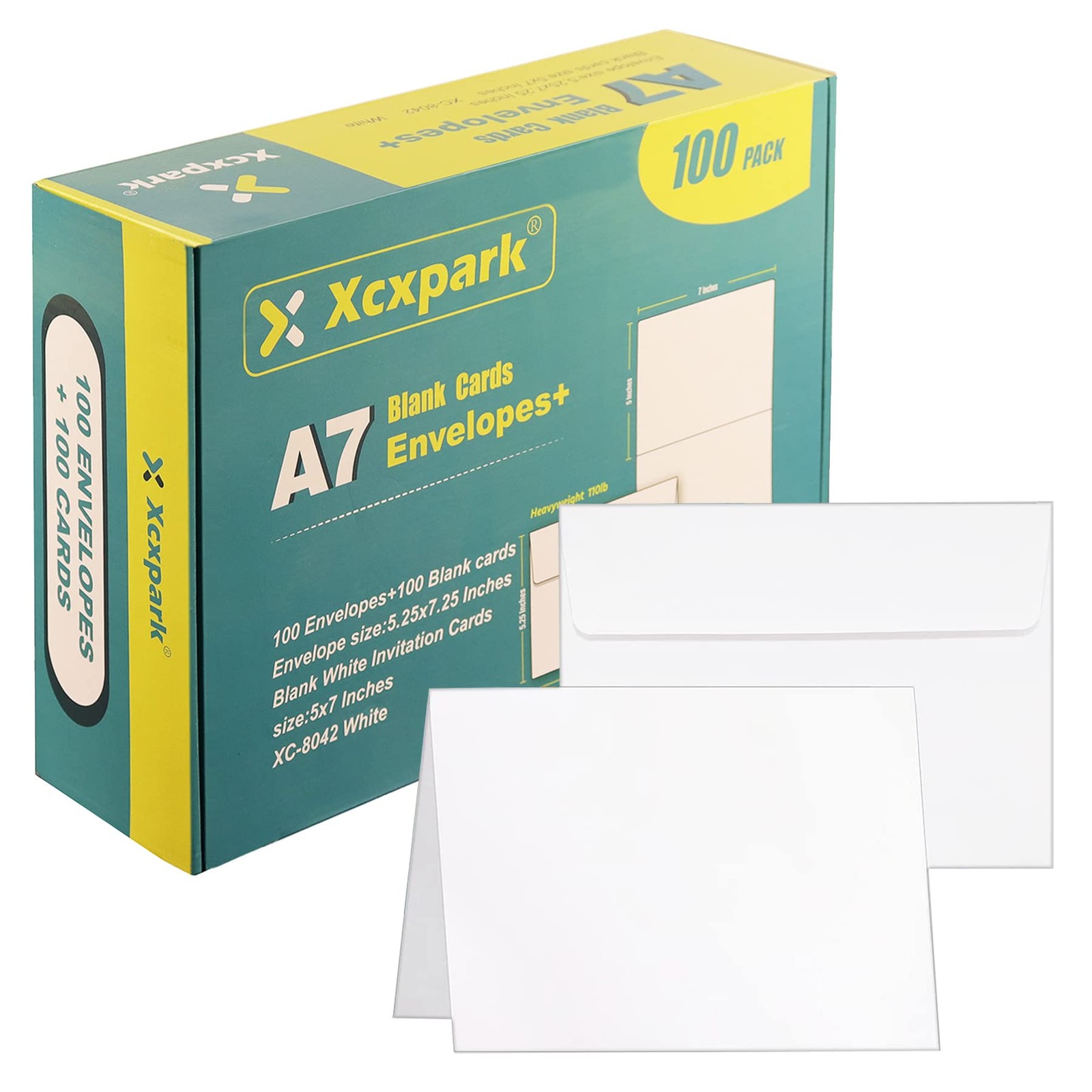 Xxcxpark Blank White Cards,100 Qty 5.25 x 7.25 inches Printable A7 Envelopes …