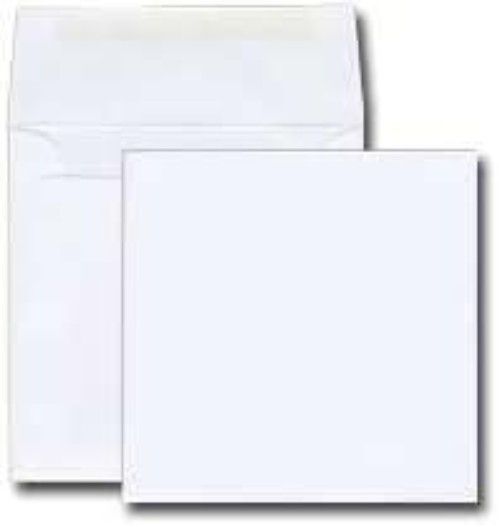 Gummed Closure White Square Envelopes – 6.5 x 6.5 – 100 Pack