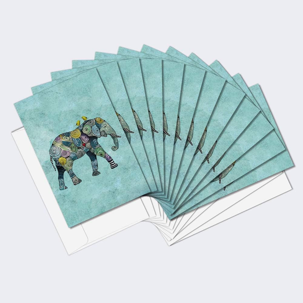 – All Occasion Cards – Artful Designs – 12 Greeting Cards + White Envelopes – Ma