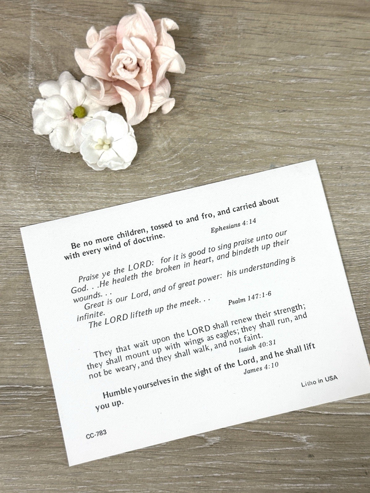 40 Blank Vintage Inspirational Scripture Note Cards KJV Bible Verses