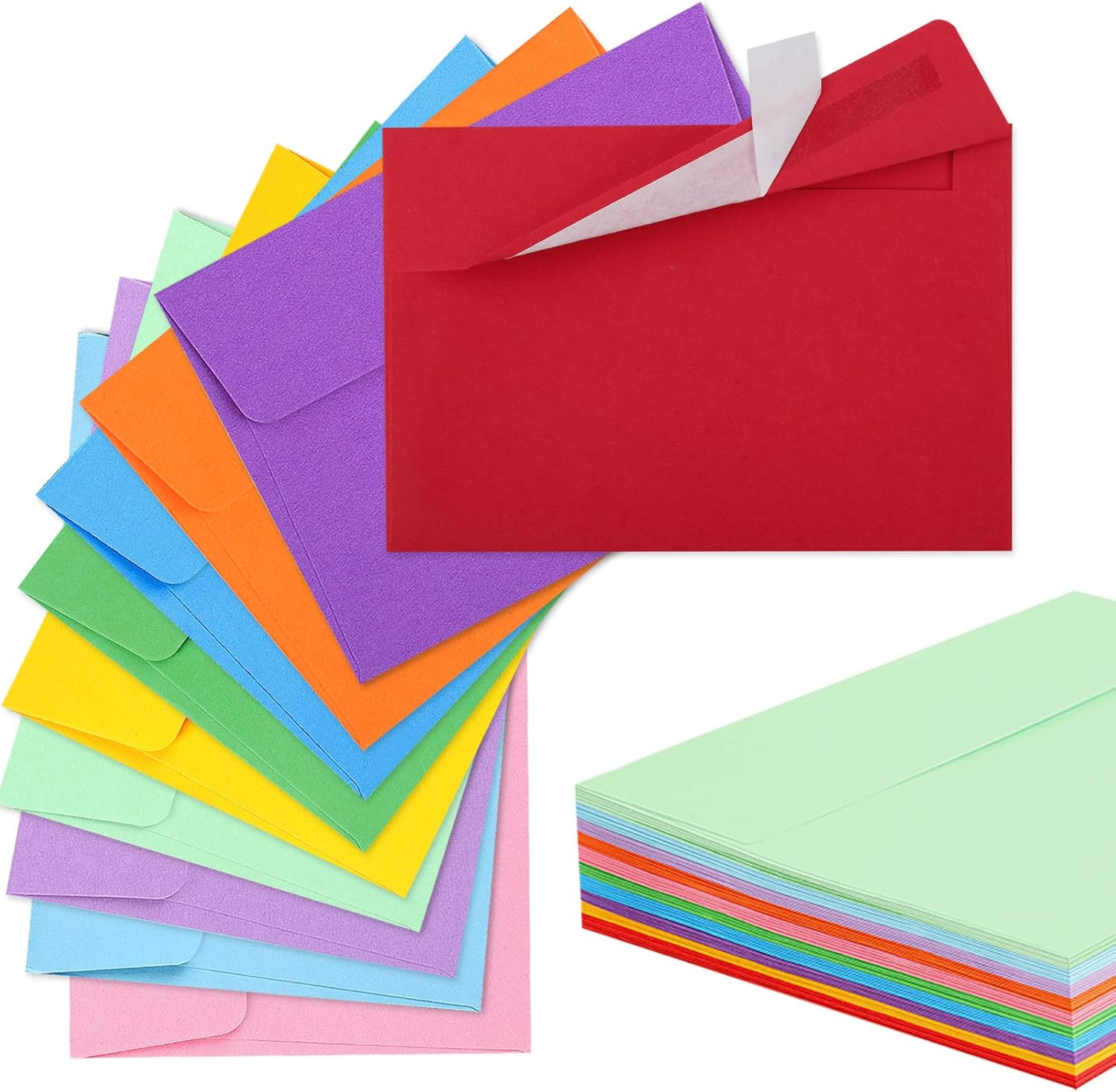 70 Pack Colored Envelopes, 4.375X5.75″ Envelopes, Card Envelopes A2 Envelopes En