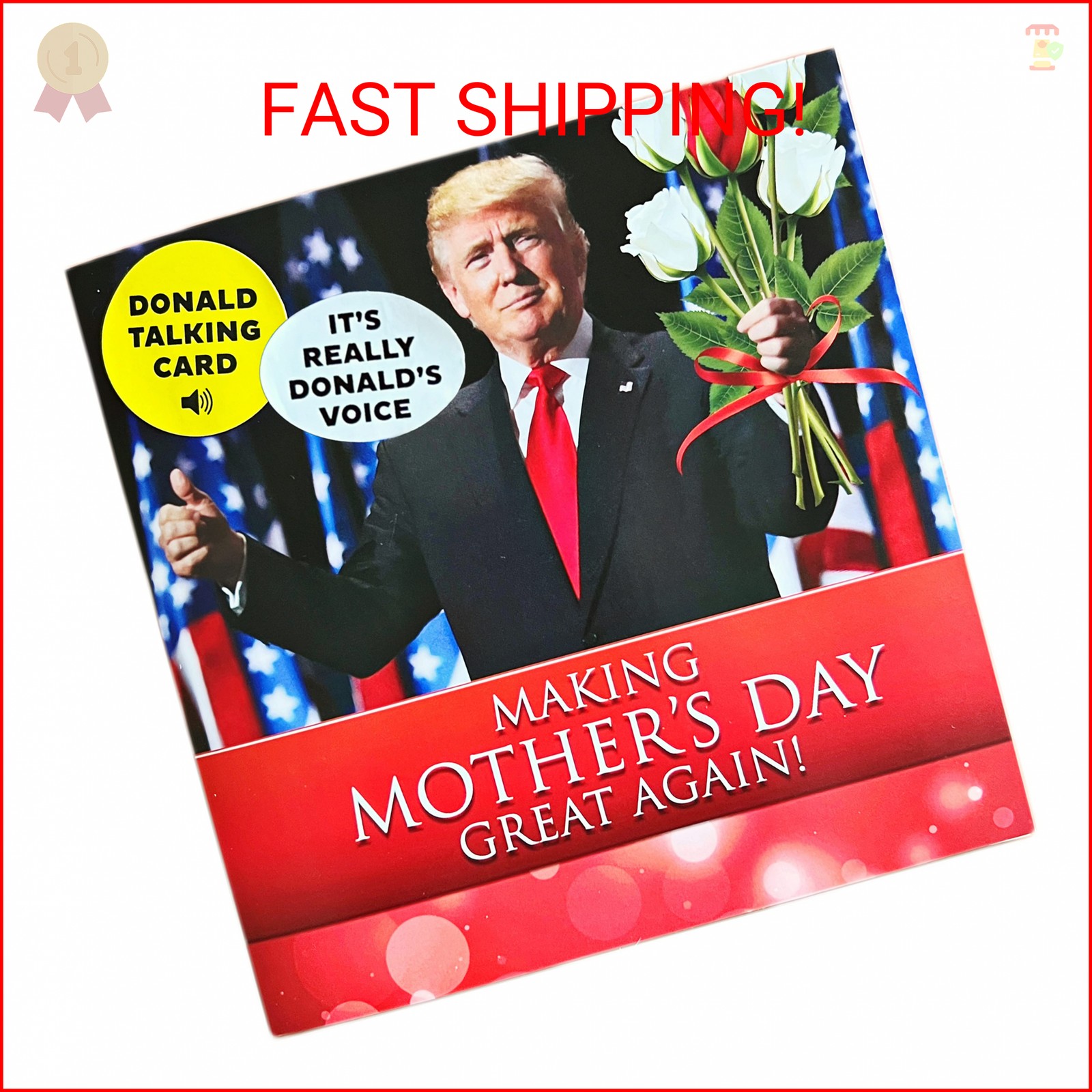 Talking Donald Trump Mother’s Day Card – Hear Trump’s Real Voice Deliver a Heart