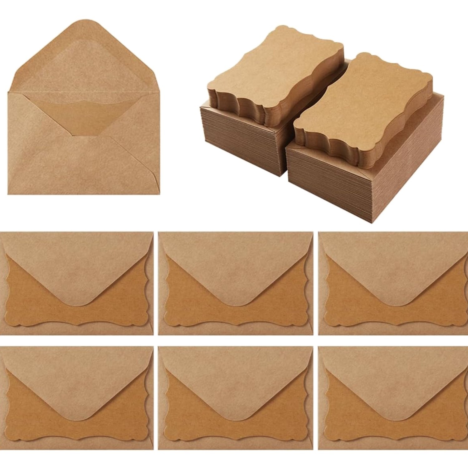 100 Pack Mini Envelopes with Colorful Blank Note Cards Small Self-Adhesive En…