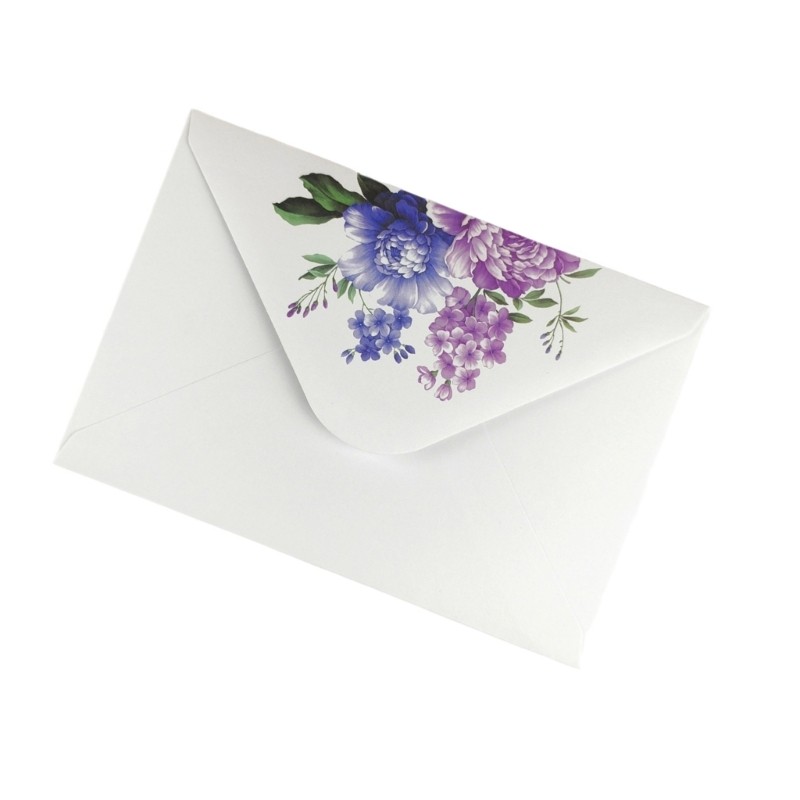 100 Pieces White Floral Pattern Envelopes High Quality Paper for Special